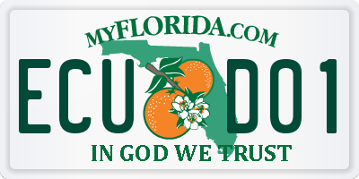 FL license plate ECUD01