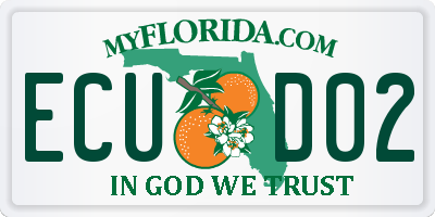 FL license plate ECUD02