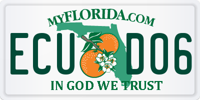 FL license plate ECUD06