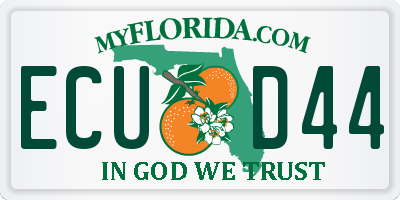 FL license plate ECUD44