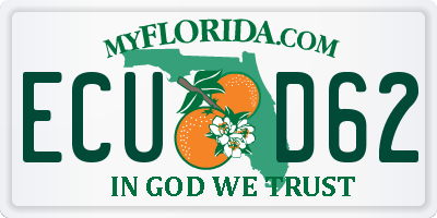 FL license plate ECUD62