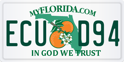 FL license plate ECUD94