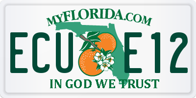 FL license plate ECUE12