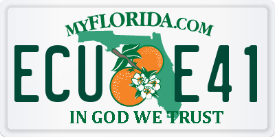 FL license plate ECUE41
