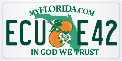FL license plate ECUE42