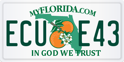 FL license plate ECUE43