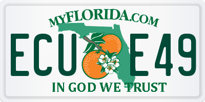 FL license plate ECUE49