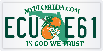 FL license plate ECUE61