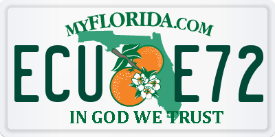 FL license plate ECUE72