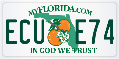 FL license plate ECUE74