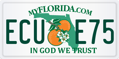 FL license plate ECUE75