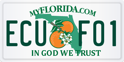 FL license plate ECUF01