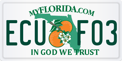 FL license plate ECUF03