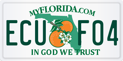 FL license plate ECUF04
