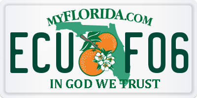 FL license plate ECUF06