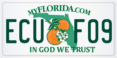FL license plate ECUF09