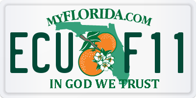 FL license plate ECUF11