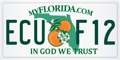 FL license plate ECUF12
