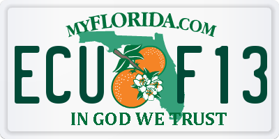 FL license plate ECUF13