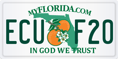 FL license plate ECUF20