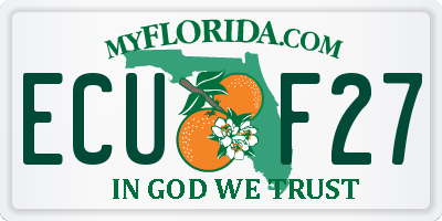 FL license plate ECUF27
