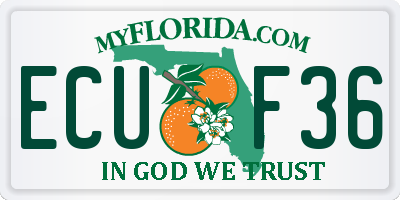 FL license plate ECUF36