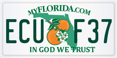 FL license plate ECUF37