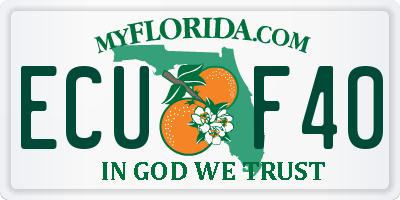 FL license plate ECUF40