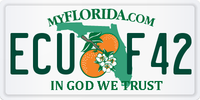 FL license plate ECUF42