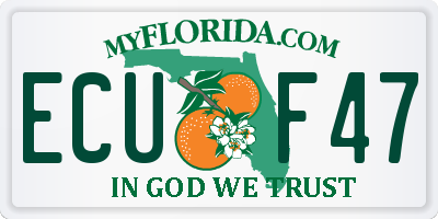 FL license plate ECUF47
