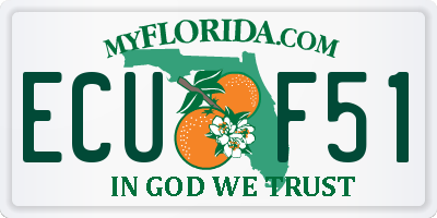 FL license plate ECUF51