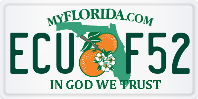 FL license plate ECUF52
