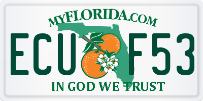 FL license plate ECUF53