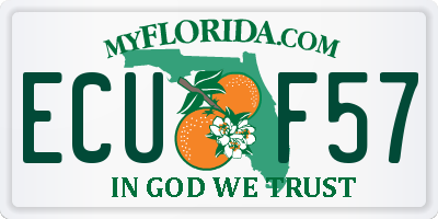 FL license plate ECUF57