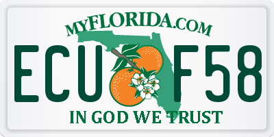 FL license plate ECUF58