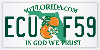 FL license plate ECUF59