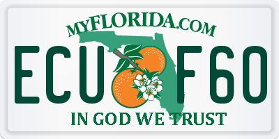 FL license plate ECUF60