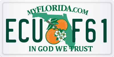 FL license plate ECUF61