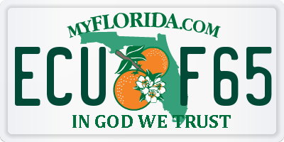 FL license plate ECUF65