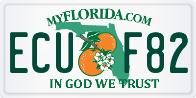 FL license plate ECUF82