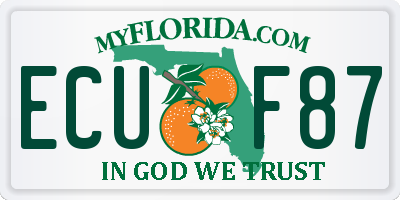 FL license plate ECUF87