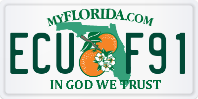 FL license plate ECUF91
