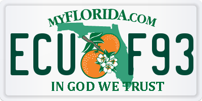 FL license plate ECUF93
