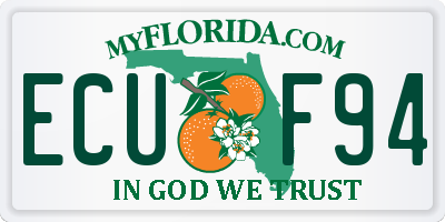 FL license plate ECUF94