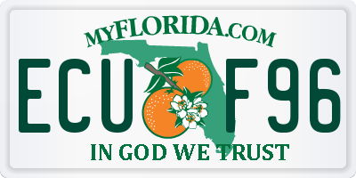FL license plate ECUF96