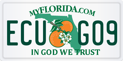 FL license plate ECUG09