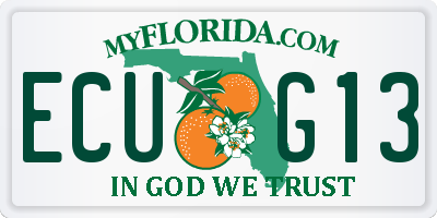 FL license plate ECUG13