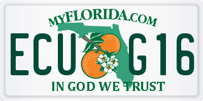 FL license plate ECUG16