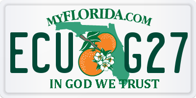 FL license plate ECUG27