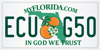 FL license plate ECUG50